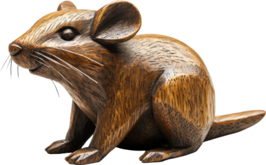 rat wooden sculpture statue 