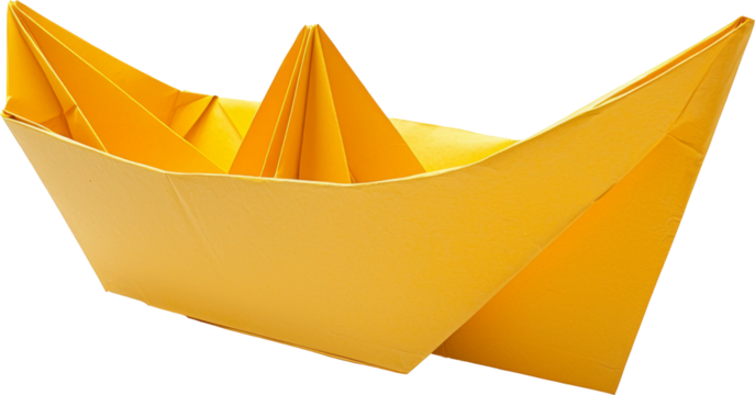 yellow paper boat - Powered by Adobe