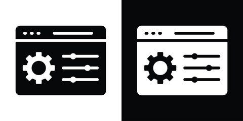 Control panel icon collection. line stroke icon. EPS 10