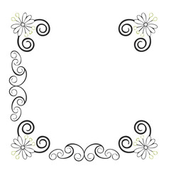 Elegant floral frame design for invitations cards