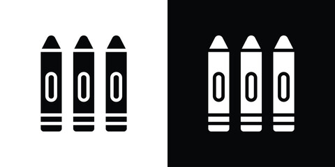 Crayon icon collection. line stroke icon. EPS 10