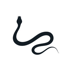 Elegant minimalist snake silhouette design