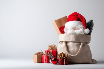 Santa Doll with Gift and Ornament