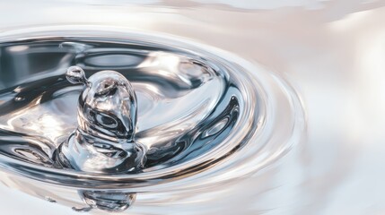 Water Drop Ripple in Liquid