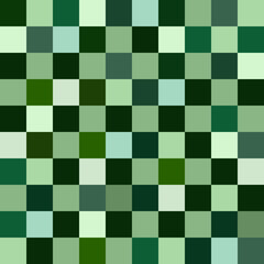 Abstract Seamless pattern in chess style with chess figures and chessboard for design, textile, fabric, surface textures, packaging, scrapbooking, chess school or chess club.