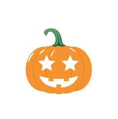 Happy halloween pumpkin with star eyes jack o lantern