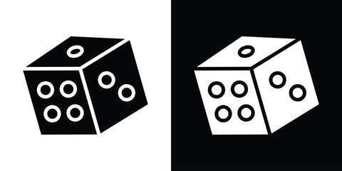 Dice icon collection. line stroke icon. EPS 10