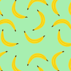 Tropikalny wzór z bananami – letni motyw bezszwowy © Laura