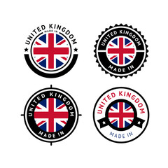 National flag the United Kingdom, set flat icons