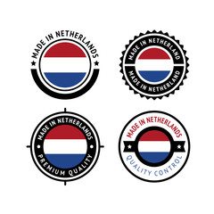 National flag of the Netherland, set flat icons