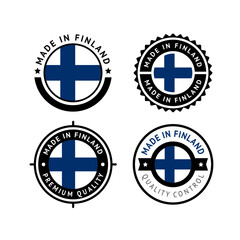 National flag of the Finland, set flat vector icon