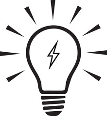 A bright lightbulb radiating energy, symbolizing innovation and a brilliant idea.