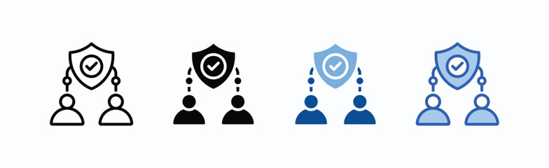 Beneficiary icon sheet multiple style collection isolated vector