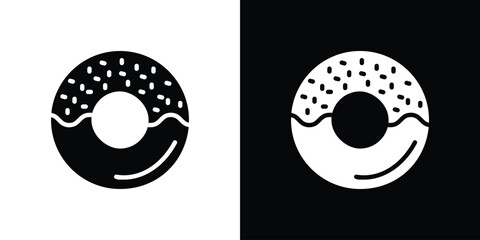 Doughnut icon collection. line stroke icon. EPS 10