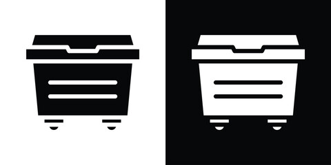 Dumpster icon collection. line stroke icon. EPS 10
