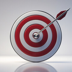 A dart hitting the center of a target symbolizes success and accuracy
