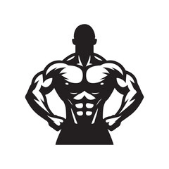 gym workouts vector silhouette clip art logo design illustration