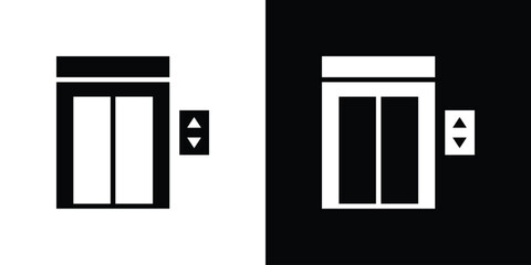 Elevator icon collection. line stroke icon. EPS 10