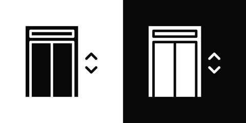 Elevator icon collection. line stroke icon. EPS 10