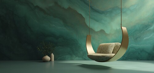 interior swing background swing hanging from the roof in different unique style and in different technological background 