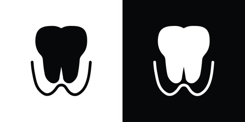 Extraction tooth icon collection. line stroke icon. EPS 10