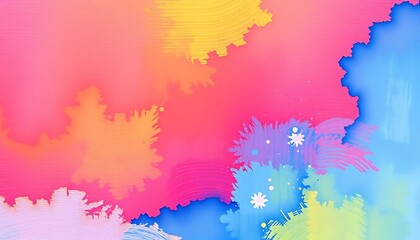 Fototapeta premium Vibrant Splashes of Color: Abstract Watercolor Background for Creative Design Projects.