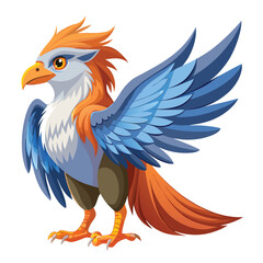 Fototapeta premium Cute bird vector illustration with white background