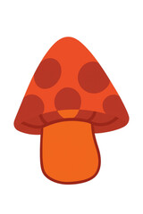 red mushroom on a white background