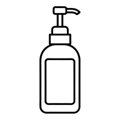 Handwash Bottle Icon – Minimal Vector Liquid Soap Dispenser, Hygiene and Sanitizer Container Illustration for Clean Hands, Personal Care, Health Safety, Flat Editable Graphic