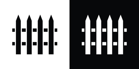 Fence icon collection. line stroke icon. EPS 10