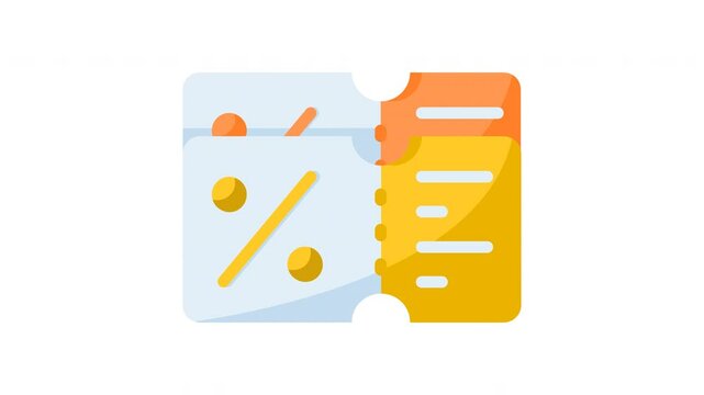 animated voucher icon. Perfect for website, digital, online, computer, animation, technology, internet, retail, store, marketing, website, commerce, web, shop, delivery, market, network