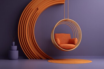 interior swing background swing hanging from the roof in different unique style and in different technological background 