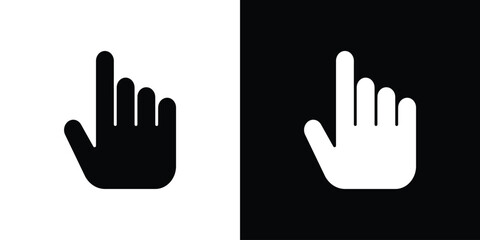 Finger icon collection. line stroke icon. EPS 10