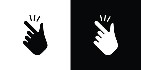 Finger snapping icon collection. line stroke icon. EPS 10