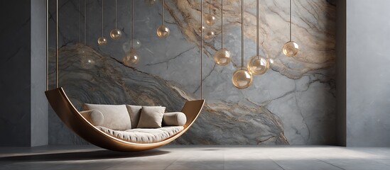 interior swing background swing hanging from the roof in different unique style and in different technological background 