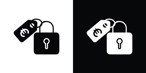 Fixed price icon collection. line stroke icon. EPS 10