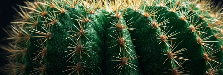 Green Cactus Plant with Spines