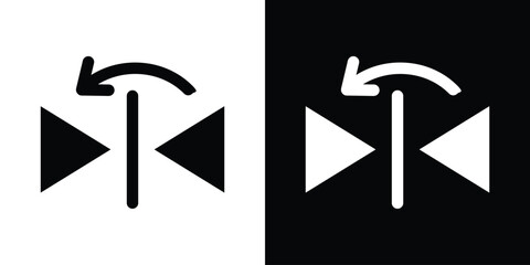 Flip horizontal icon collection. line stroke icon. EPS 10