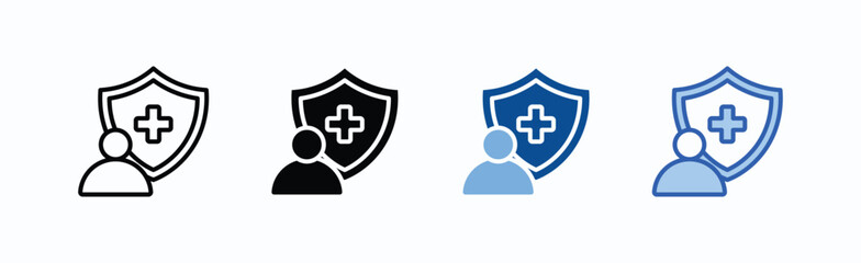 Health icon sheet multiple style collection isolated vector