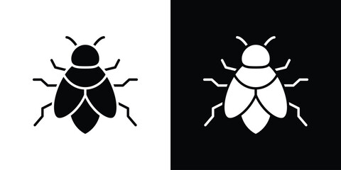 Fly insect icon collection. line stroke icon. EPS 10