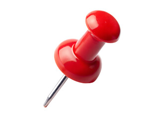 Single Red Push Pin Office Supply Stationary Item Isolated Against Black Background A I G E N E R A T E D - P N G isolated on a transparent background