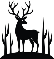 deer silhouette vector