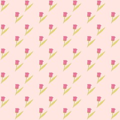 pattern Pink Rose Illustration with pink background