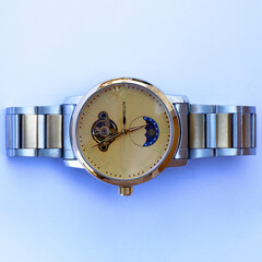 close up view of wrist watch