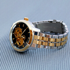 close up view of wrist watch