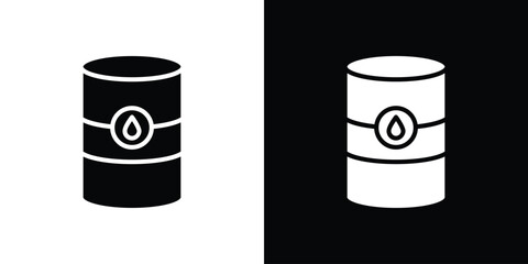 Fuel barrel icon collection. line stroke icon. EPS 10