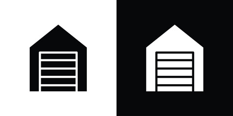 Garage icon collection. line stroke icon. EPS 10