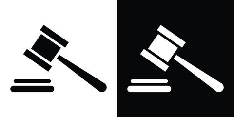 Gavel icon collection. line stroke icon. EPS 10