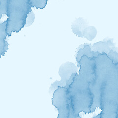 Obraz premium Watercolor Splatter Texture in Soft Blue Hues