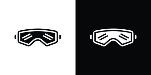 Goggles icon collection. line stroke icon. EPS 10